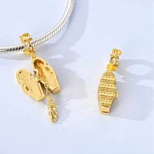 1pc 18K Gold Plated Openable Mummy Pendant, Mysterious Ancient Legend DIY Necklace Bracelet Accessory, Daily Wear, Cool Party Gift Jewelry - Gold - View 2