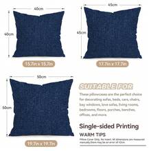 4pcs/1pc Blue Textured Abstract Pattern Pillow Covers, Without Inserts, Single-Sided Printed Pillow Covers, Suitable For Living Room Bedroom Home Decor, All Season Pillow Covers - Multicolor - View 3
