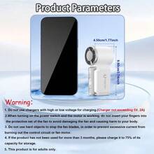 USB Turbo 強力便攜戶外口袋迷你風扇 JF157 高速 199 段手持風扇 1800mAh 旅行必備 - 多色 - 查看 4