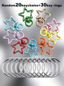 20/50/100pcs Heart-Shaped Swivel Clasp Keychain - Colorful Metal Spring Snap, Suitable For DIY Crafts, Jewelry, Lanyards And Accessories, Zinc Alloy Lobster Claw - Silver - View 28