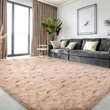 WISH TREE 8x10 Area Rugs For Living Room, Fluffy Shaggy Rug Soft Carpets, Big Rugs For Bedroom Home Decor Aesthetic Camel - 駝色 - 查看 3