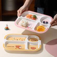 MIFFY Official Cute Kawaii 4 Compartment Divided Plate 600ml Cartoon Print Food Tray Lunch Bento Box Daily Use Aesthetic Y2K Ladies Girls Gift 2026 Viral Tk Ins Limited Edition - Multicolor - View 7