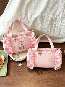 Korean Style Children's Dance Bag, Girls' Ballet Dance Bag, Fashionable Practice Shoulder Handbag Backpack Little Princess - A - View 5