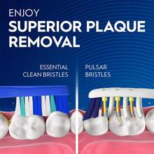 Oral-B 3D White Pulsar Battery Powered Toothbrush 2-Pack Soft Bristle Toothbrush Set Stain Removal Teeth Whitening Travel Essential Toothbrush (Handle Color Randomly Shipped) - Multicolor - View 9