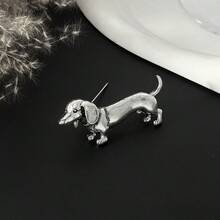 1pc Vintage Dachshund Dog Brooch For Women Men Clothing Suit Accessories Puppy Animal Brooch Pin Party Office Jewelry Gift - Dachshund Brooch - View 2