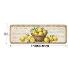 1pc Lemon Print Carpet, Fresh Summer Style, Decorative Rug, Bedroom Decor, Small Rug, Carpet, Home Decor, Living Room Carpet, Small Living Room Rug, Bedroom Rug, Living Room Home Decor, Outdoor Rug, Washable Carpet - Multicolor 1 - View 13