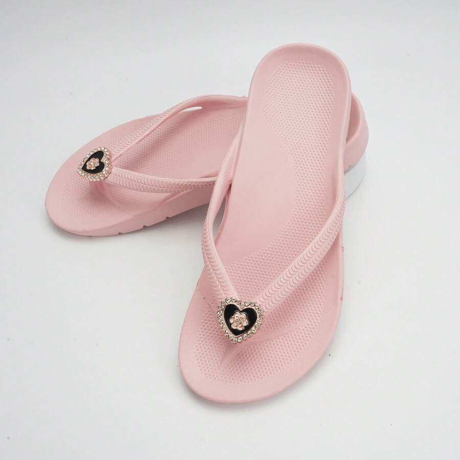 Unisex Flip Flops With Arch Support, Solid Color Beach/Home Slippers, Suitable For Spring, Summer, Autumn