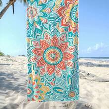 1 pièce/24 pièces Serviette de plage à motif mandala vintage, couverture de plage surdimensionnée en microfibre ultra-fine, serviette de bain super absorbante, convient pour les voyages, la piscine, la plongée, le surf, le yoga, le camping, plusieurs tailles, accessoires de plage, applicable pour la plage, la piscine, les voyages, le camping, le yoga - Multicolore - Voir 6