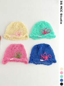 Y2K Fashionable Sequin Mesh Cap, Hollow Out Breathable Woven Beanie Hat, Vintage Versatile Lightweight Slouchy Skull Cap, Retro Packable Design, Pastel Colors For Women, Spring/Summer - Cold Hat - View 10