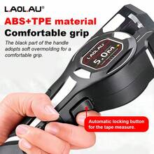 L.A.OL.A.U LAOLAU 3合1雷射捲尺，16英尺/5公尺自動鎖定捲尺配備雙綠色雷射水平儀，高精度測量工具，適用於建築、木工、DIY手工藝及居家翻新工程 - A - 查看 2