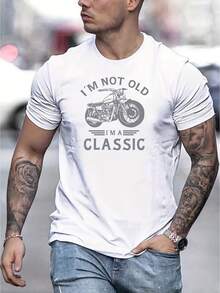 ChristmasMen's CLASSIC Pattern Spring Summer Autumn Casual Crew Neck Short Sleeve-ShirtHot Item - 白色 - 查看 1
