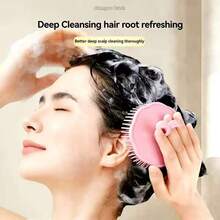 Escova de Shampoo para Couro Cabeludo, Massageador de Lavagem de Cabelo Manual, Escova Esfoliante de Plástico Macio para Cuidados com o Cabelo no Chuveiro, Escova de Shampoo, Escova Massageadora de Couro Cabeludo, Pente de Lavagem de Cabelo, Escova de Couro Cabeludo para Chuveiro, Escova Esfoliante de Couro Cabeludo - Visão 4
