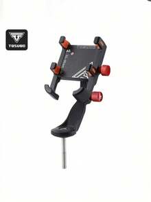TOSUOD TOUOD Aluminum Alloy Bicycle Phone Mount, Shock-Absorbing Dual-Direction Adjustable Handlebar Navigation Holder, Universal For Road, Mountain, Electric Bikes, Cycling Navigation Phone Holder, Outdoor Commuting Bike Accessory - Multicolor - View 1