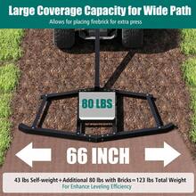 [Local Shipping] 66" Wide Driveway Drag Tow Behind Landscape Leveling Rake With Reinforced Bars-Black-XY825549 - FXC5IQBJEKTLA0 - View 2