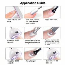 KAMUA 2pcs Spring Gel Nail Polish Set - 12ml Pink Gel And Bright Cat Eye Gel Nail Polish, Soak-Off UV/LED, Minimalist Elegant Style, Suitable For Nail Salon DIY Home Manicure, Women's Gift - 彩色 - 查看 4