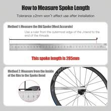 BOALNY BOLANY Bicycle Black Elbow Spokes 283mm/285mm/290mm 2PCS MTB Wheel Set Parts For Mountain Road Bikes 2mm Diameter - Black - View 4