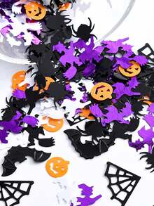 15/30/50g Halloween Confetti Decorations, Pumpkin Witch Spider Web Foil Confetti, Suitable For Halloween Party Table Decor, DIY Crafts And Photo Props - Halloween Confetti 3 - View 2