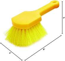 Rubbermaid Commercial 8" Utility Scrub Brush Plastic Handle Synthetic Bristles Cleaning Multi Purpose Heavy Duty Outdoor Wheels And Tires - ColorA - 查看 6