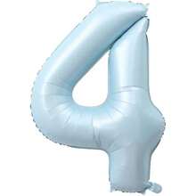 40 Inch Baby Blue Number Foil Balloon Birthday Anniversary Party Decoration Balloon Birthday Party Decor Arrangement - Baby Blue Number - View 17