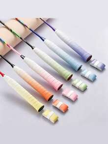 1pc Badminton Gradient Color Grip Tape, Shock-Absorbing Wear-Resistant Anti-Slip Sweat-Absorbent Grip Tape Gradient, Badminton Grip Tape Sweat-Absorbent For Men And Women - Multicolor - View 1