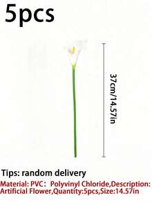 20pcs White Artificial Flowers, Silk Calla Lilies, 34cm Length, Suitable For Mother's Day, Easter, Home, Kitchen, Wedding Decoration - Ideal For Wedding Decor, Bridal Backdrop Props, Bouquets, Corsages, Wrist Flowers, Wedding Arches, Party Decoration, Gift Decoration, Restaurant Centerpieces - White - View 14