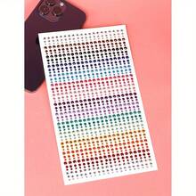 1pc 3D Realistic Large Mixed Color Rhinestone Eye & Face Gem Stickers, DIY Music Festival Y2K Makeup Party Eye & Face Decoration Rhinestone Stickers - Multicolor - View 2
