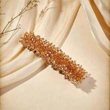 A Handmade, Colorful, Beaded Crystal Hairpin – An Elegant, Everyday Hair Accessory. - Apricot - View 5