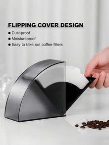 1pc Coffee Filter Paper Storage Box, Coffee Filter Paper Container With Dust-Proof Flip Lid, Suitable For Coffee Shop/Home/Office Filter Paper Dispenser, Can Hold 150 Cone-Shaped Coffee Filters - Multicolor - View 7