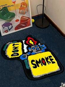 1pc Modern Creative Cartoon Fun INS Style Yellow Lighter Shaped Decorative Rug, Suitable For Bathroom, Kitchen, Entrance, Hallway, Bedside, Living Room, Bedroom, All Seasons Machine Washable Soft Floor Mat, Aesthetic Home Decor - Multicolor - View 7
