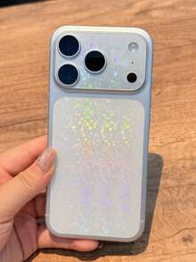 1pc Full Coverage Transparent Anti-Scratch Full Back Protective Film, Laser Rainbow Glitter Starry Sky Phone Back Shell Protector, Phone Accessories, Compatible With IPhone 17 Pro Max 17 Pro - Clear - View 5