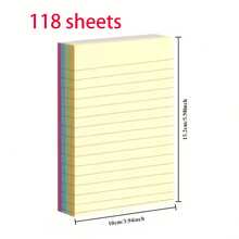 1 set de 100 feuilles de notes autocollantes - Combinaison de 4 couleurs vives, facile à utiliser, efficace pour prendre des notes et s'organiser - Choix idéal pour les étudiants, le bureau et la maison. - Multicolore - Voir 26