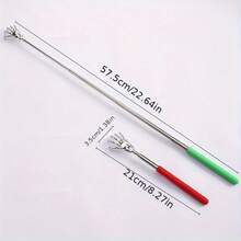 1/4pcs Adjustable Stainless Steel Telescopic Back Scratcher, Ergonomic Handle Design, Cool Claw, 6 Colors Random 4 Colors Shipped, Portable Back Scratcher Tool - Itchy Scratcher - View 5