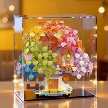 迷你櫻花樹屋積木玩具，成人與青少年組裝建築，收藏展示飾品，永恆之花，居家與辦公室裝飾，婚禮/節日/生日禮物 - 705pcs櫻花小屋 - 查看 10