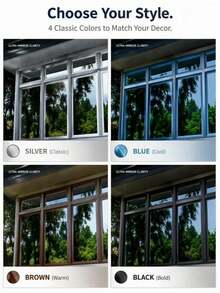 One-Way Mirror Window Film, Privacy Anti-Peeping, Day & Night Shade, Reflective Heat Insulation, UV Protection, Suitable For Home, Office, Bathroom, Glass Doors - 1PC - View 10