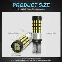 2Pcs High Power T10 194 920 912 921 168 LED Canbus Extreme Bright 54 SMD 4014 Chip Bulbs Car Parking Backup Reverse Wide Lights - A - View 3