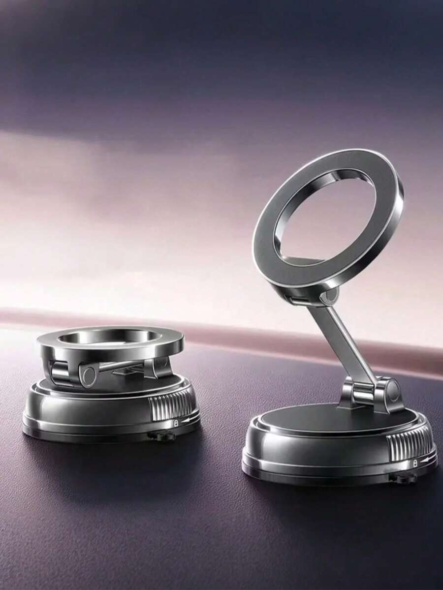 Neuer starker magnetischer Auto-Handyhalter - faltbar, 360° verstellbare Vakuum-Saugnapfhalterung, mit Mehrwinkel-Verstellung, Metall-Stützarm Auto-Handyhalter, geeignet für raue Oberflächen