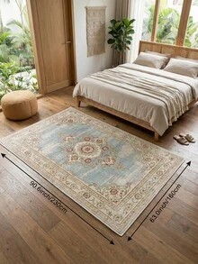 1件裝歐式古典花卉客廳地毯，適用於廚房、餐廳、臥室、房間節日裝飾、室內/室外、辦公室、大廳、防滑門墊、浴室地毯、走廊、書房遊戲區地毯 - 彩色 - 查看 13