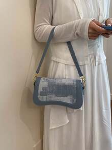 Fashionable Women's Crossbody Bag Suitable For Daily Outings, Travel, Shopping And Strolling - Blue - View 4