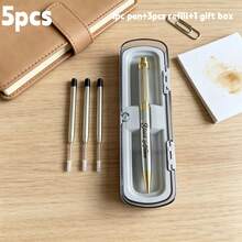 [Customized Product]1 Pen + 3 Refills + 1 Gift Box, Premium Stationery Gift: Customized Low-Key Luxury Metal Ballpoint Pen, Personalized Engraving, Smooth Writing, Office Essential - Sets - View 9