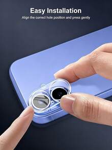 2pcs Full Coverage Rear Camera Lens Glass Protector Film, Phone Accessories, Compatible With IPhone 17 17 Air 16 Pro Max 15 14 13 12 11, Daily Protection - Clear - View 4