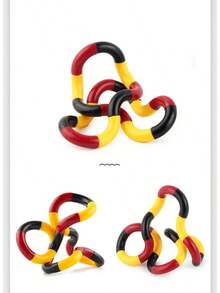Unlockable Tangle Twist Deformable Fidget Rope, Portable Sensory Anti-Anxiety Stress Relief Desktop Novelty Gift - 1 - 查看 5