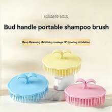 2pcs Scalp Massage Hair Brush | 8cm Wide Comb Surface Covers Large Area, Soft Silicone Wide Teeth Target Tangles, Circular Massage Structure Mimics Finger Pressure, Easy Lather Design Enhances Cleaning Efficiency, Fully Washable Without Residue, Material Balances Scalp Health And Sustainability - A - View 7