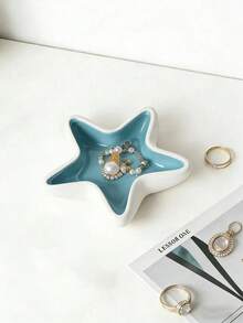 1pc Multifunctional Starfish Shaped Ceramic Desktop Decor, Can Be Used As Ashtray, Perfect For Living Room Or Bedroom Tabletop Decoration - View 6