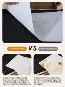 100Pcs Non-Stick Parchment Paper Sheets, 13 Inch Rectangular Greaseproof Baking Tray Liners, High Temperature Resistant Disposable Bake Paper For Oven Microwave BBQ Roasting Kitchen Baking Supplies - View 10
