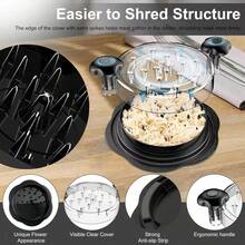 Clear Twist Chicken Shredder With Comfort Grip, 10 Inch Heavy Duty Visible Meat Shredder, Portable Kitchen Gift For Home & Camping Outdoor Use - Black - View 5