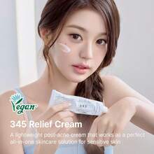 345 Dr.Althe Relief Cream | Daily Face Moisturizer For Soothing Recovery And Blemish Care With PDRN & Niacinamide | Korean Vegan Skincare For All Skin Types, 5.07 Fl Oz (Ver.2 - Pack Of 3) - 345 Cream - 查看 2