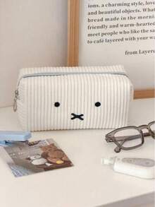 1pc Cute Rabbit Shaped Student Stationery Pencil Case, Random Style - Single Piece - View 3