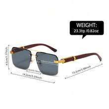 FIYLROG 1 Pasang Kacamata Hitam Aviator Pria Warna Emas & Merah, Bingkai Logam, Perlindungan UV400, Kacamata Hitam Gaya Bisnis Mewah, Cocok untuk Acara Bisnis - MultiWarna - View 5