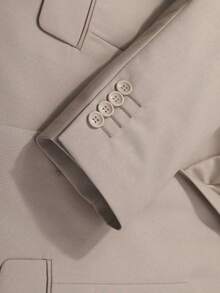 Plus Size 5 Pcs Men's Suit Tuxedo Vest Pants Tie Bowtie Lapel Collar Flap Pockets For Commuting Daily Wearing Party Various Occasions - Champagne - View 12