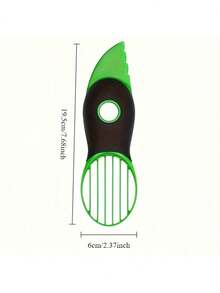 1pc Stainless Steel Avocado Slicer - Avocado Pitter And Cutter, Multifunctional 3-In-1 Avocado Tool With Comfortable Grip - Green - View 12